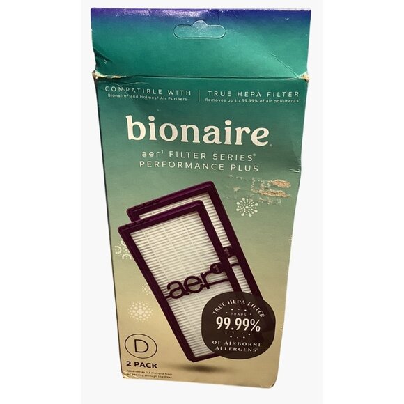 Bionaire 2 Pack Aer1 Allergen Air Purifier Filters Performance Plus Purple - Picture 2 of 5